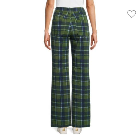 We Wore What High Rise Plaid Dad Jeans $128 NWT in poly - Picture 2 of 3